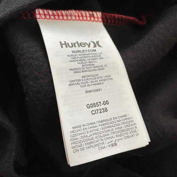 Men’s Hurley Color Blocked Pullover Hoodie - Picture 8 of 9